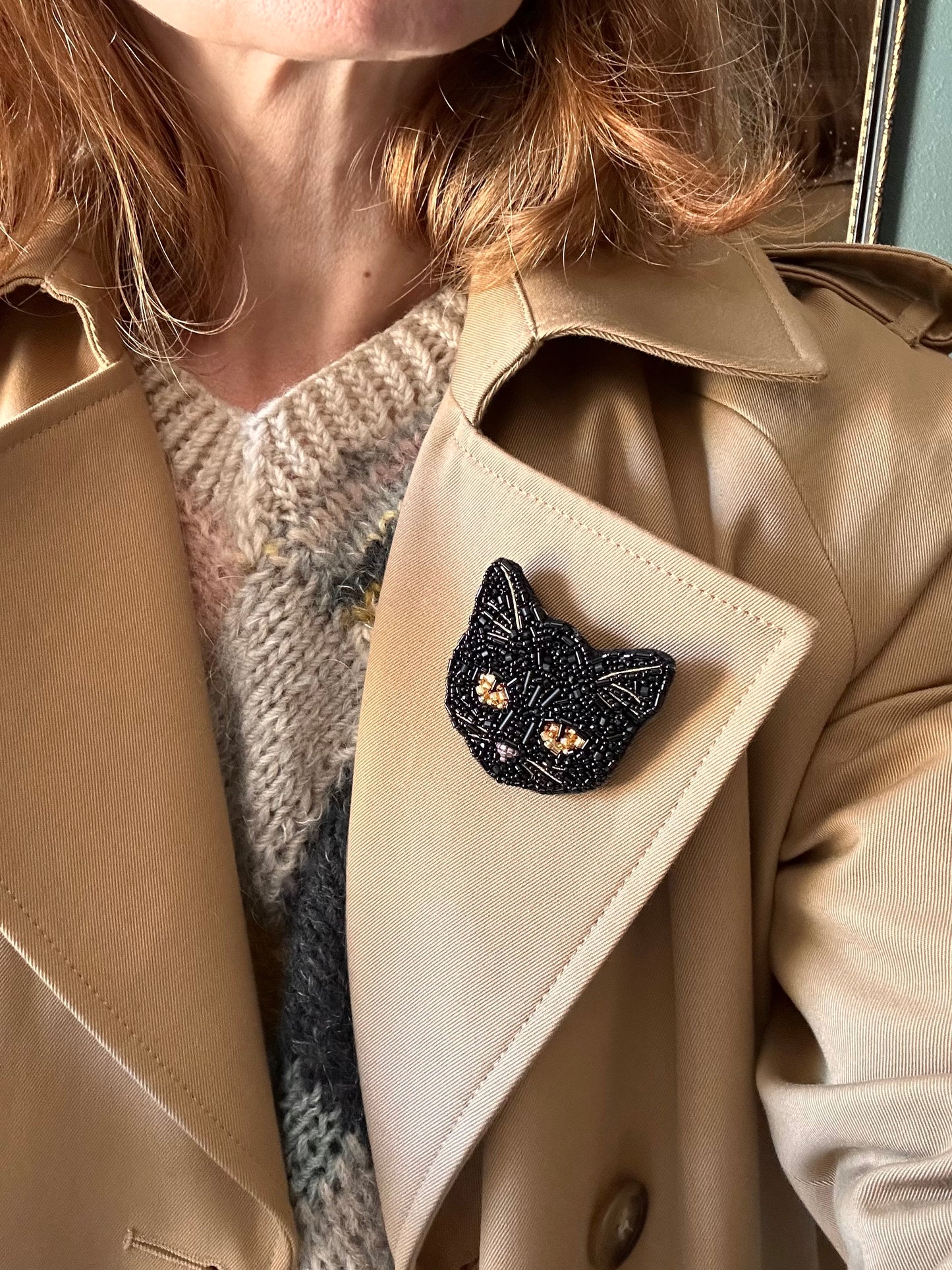 Broche - Sort Kat