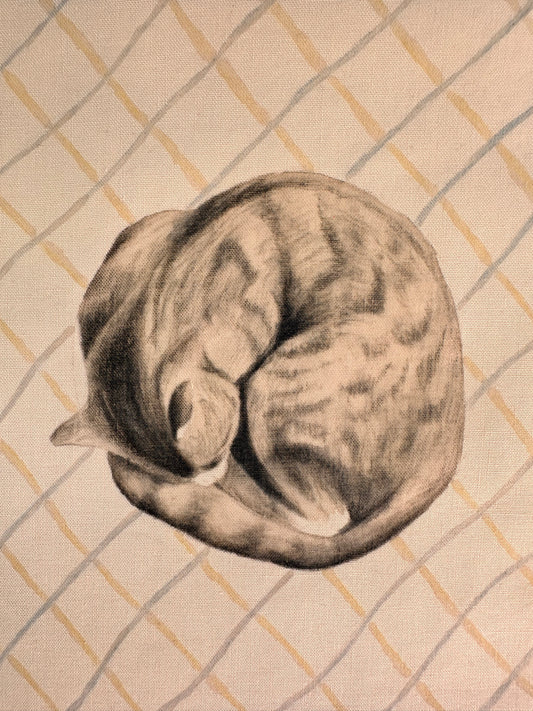 Tekstilophæng - Sovende Kat
